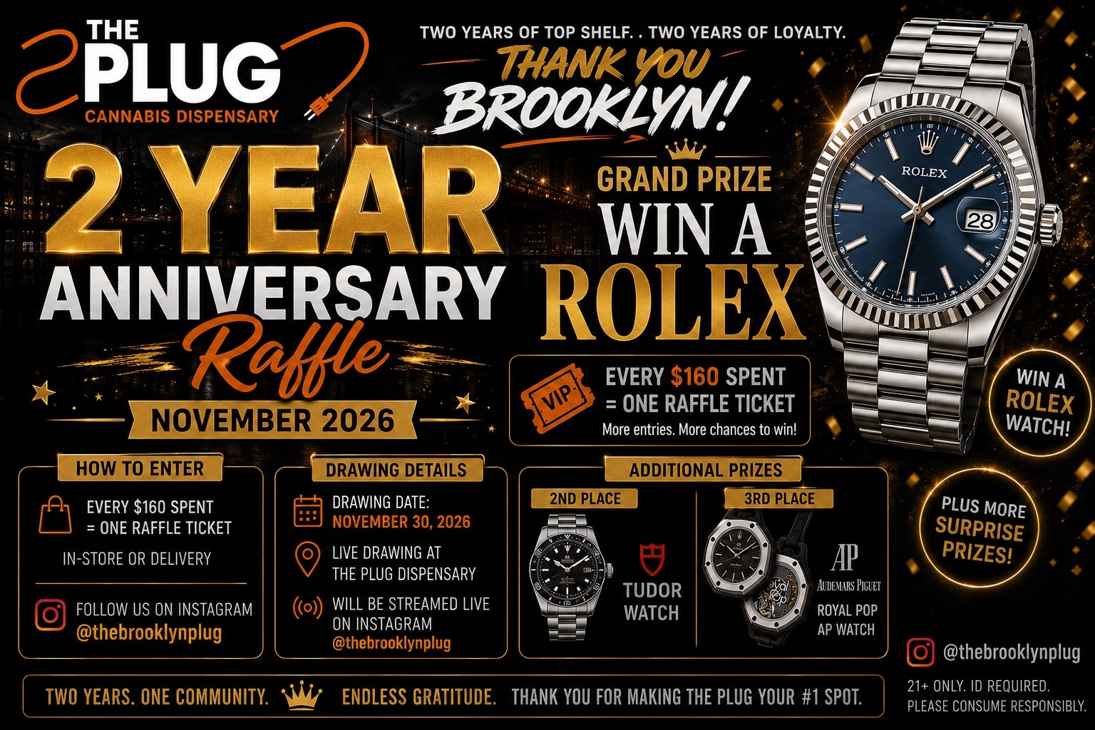 2 Year Anniversary Raffle Flyer
